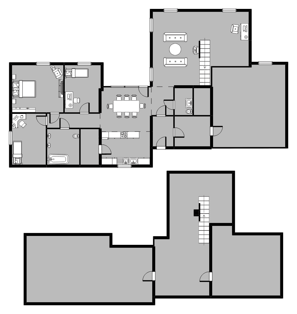 Rzut domu 192 m² z wymiarami