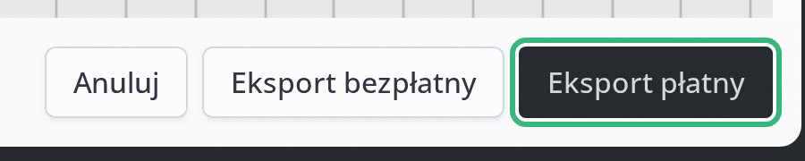 Przycisk Eksport płatny w oknie eksportu