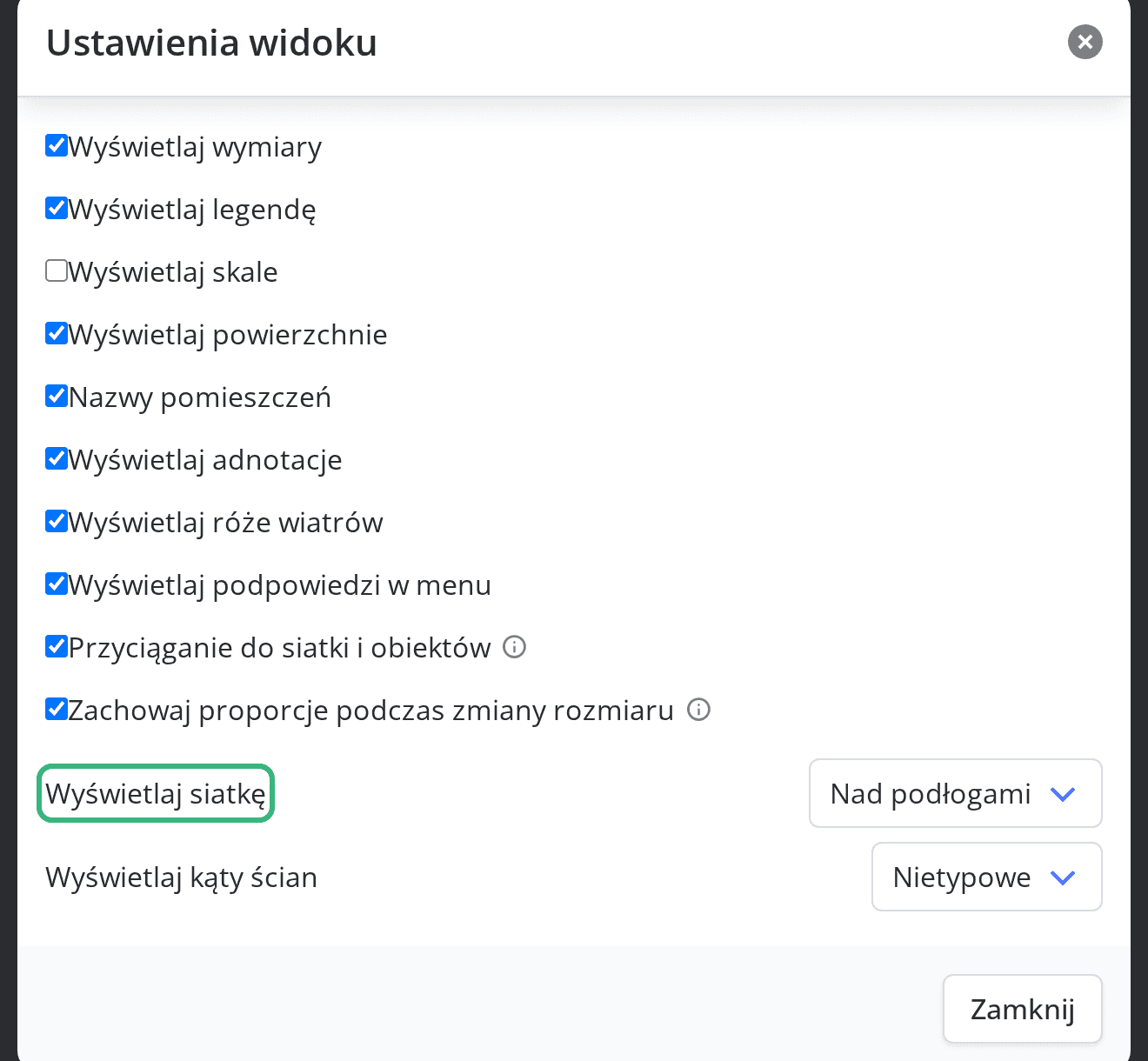 Lista Wyświetlaj siatkę